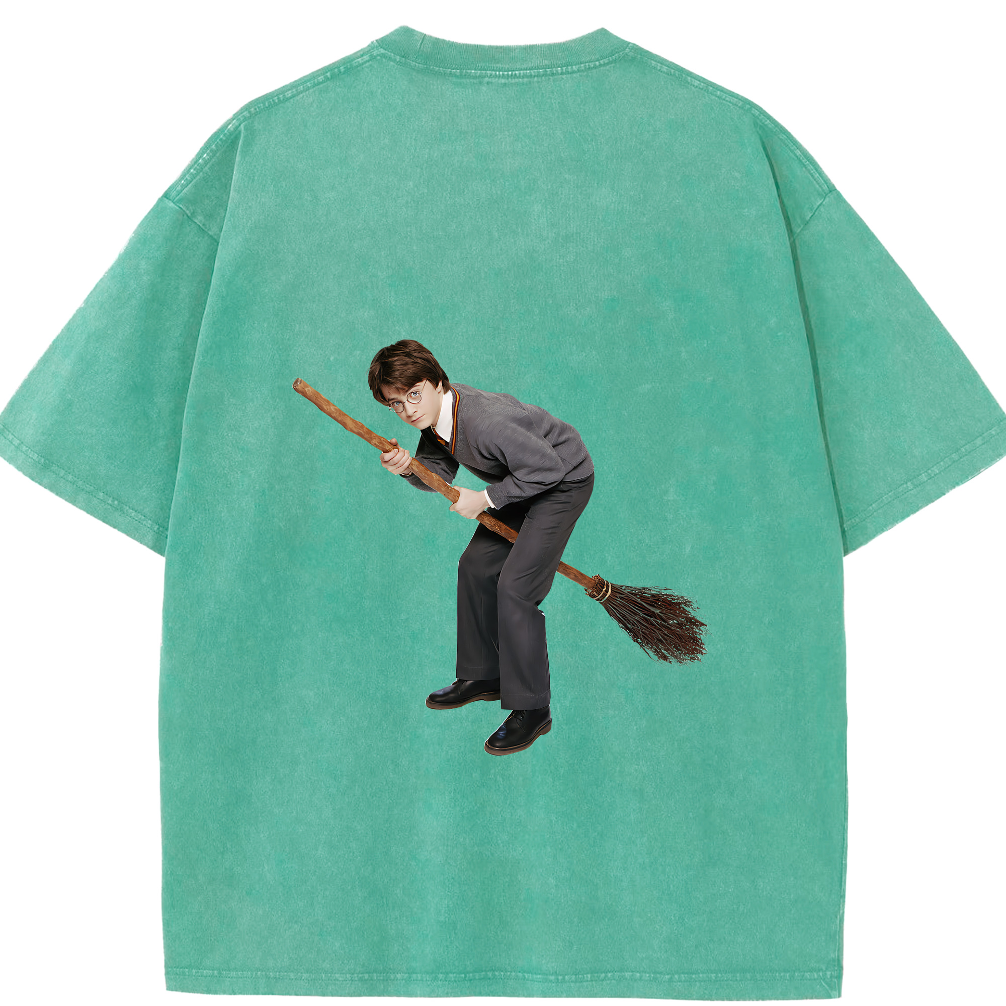 （画像用） Harry Potter ハリー・ポッターシリーズ 綿100% ヴィンテージ風 半袖Tシャツ（背面プリント）